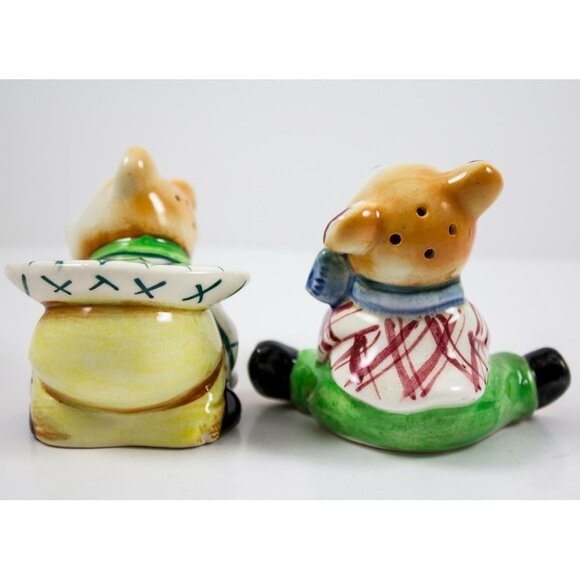 Vintage Hand Painted Ceramic Japan Leapers Bears Salt & Pepper Set - Picture 3 of 7